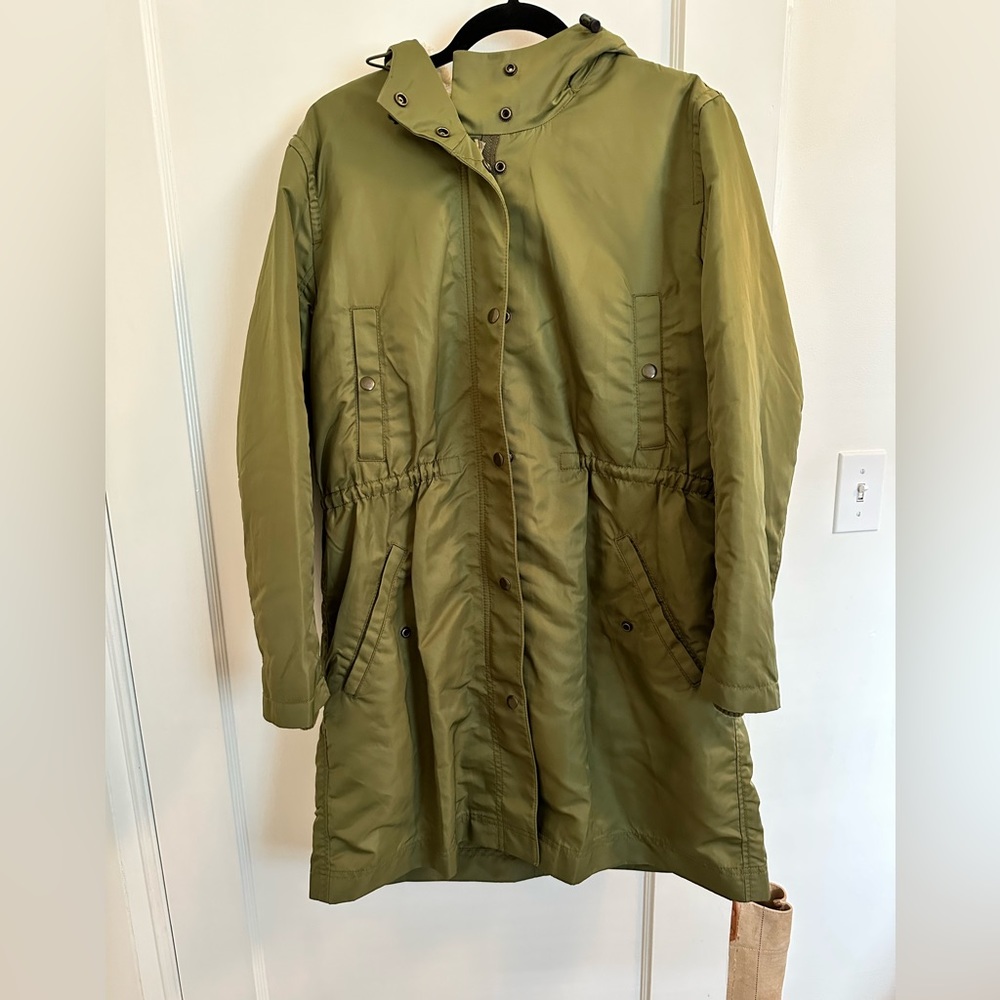 Madewell Belmont Parka, Green, Size M